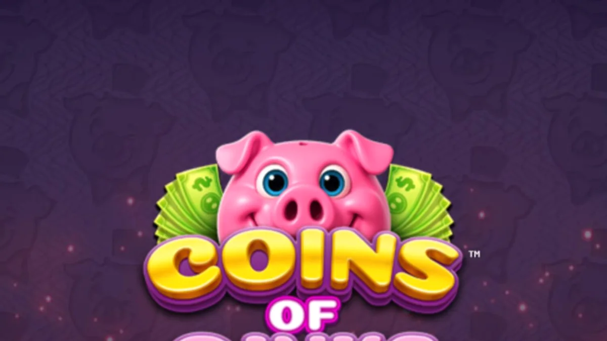 Visual mewah slot Coins of Oinks dengan tema babi dan emas