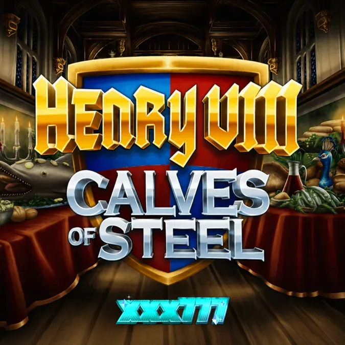 Tampilan visual slot Henry 8th Calves of Steel dengan tema gym kerajaan